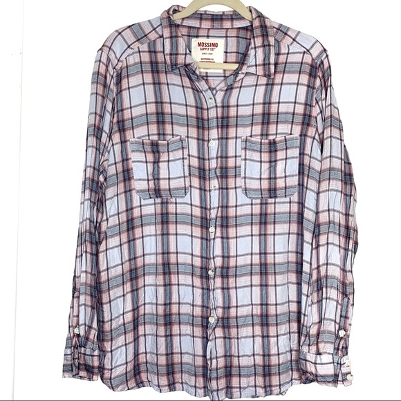 Mossimo Supply Co. Tops - Mossimo sz XL boyfriend fit plaid flannel shirt